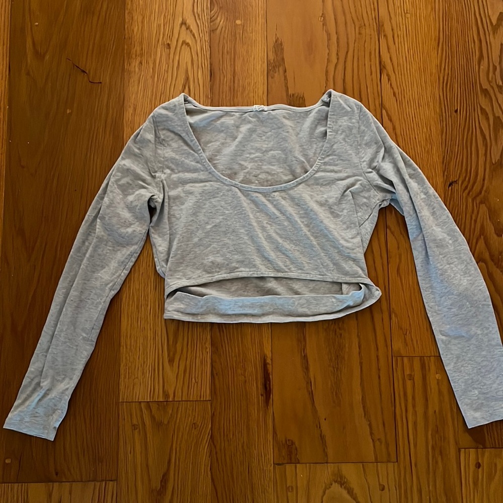 Grey Crop Top